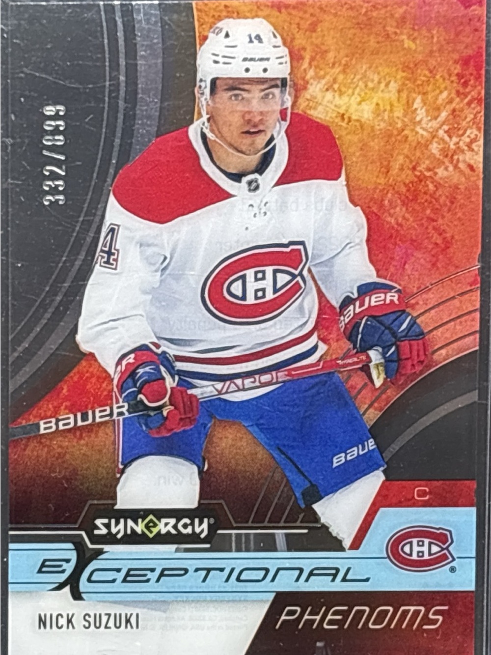 Upper Deck Nick Suzuki Synergy Phenom Hockey Trading Card - LE 332/899